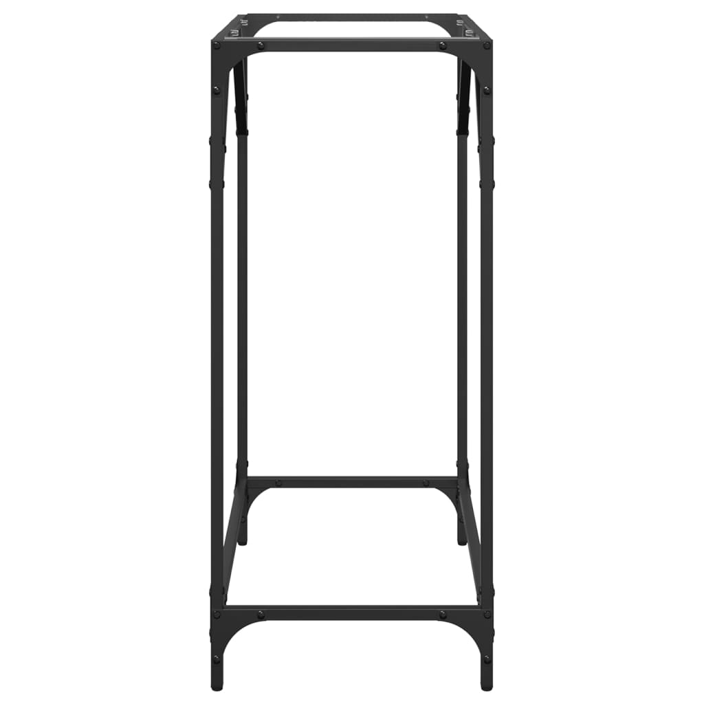 Salongbord Med Gjennomsiktig Glassplate 60X35X81 Cm Stål