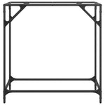 Konsollbord Med Gjennomsiktig Glassplate 80X35X81 Cm Stål