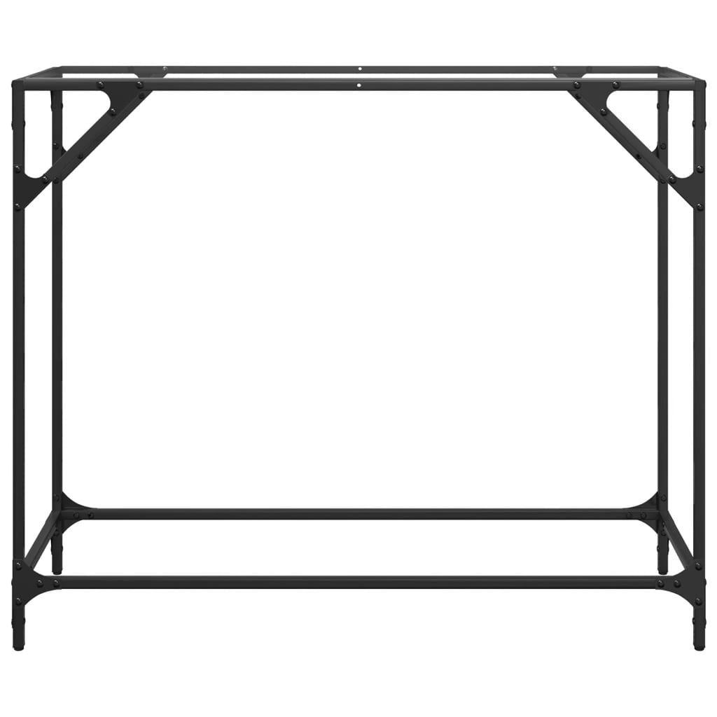 Konsollbord Med Gjennomsiktig Glassplate 98X35X81 Cm Stål
