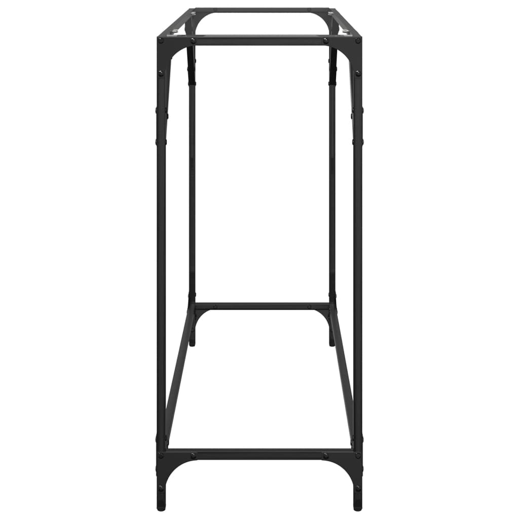 Konsollbord Med Gjennomsiktig Glassplate 98X35X81 Cm Stål