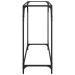 Konsollbord Med Gjennomsiktig Glassplate 98X35X81 Cm Stål