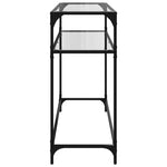 Konsollbord Med Gjennomsiktig Glassplate 98X35X81 Cm Stål