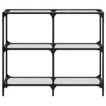 Konsollbord Med Gjennomsiktig Glassplate 98X30X81 Cm Stål