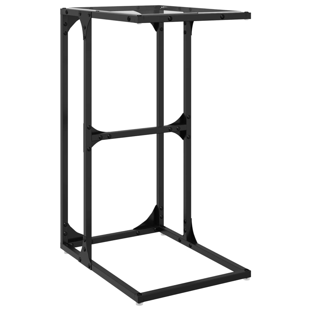 Sidebord Med Gjennomsiktig Glassplate 40X30X61,5 Cm Stål