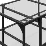 Sofabord Med Gjennomsiktig Glassplate 98,5X50X45 Cm Stål