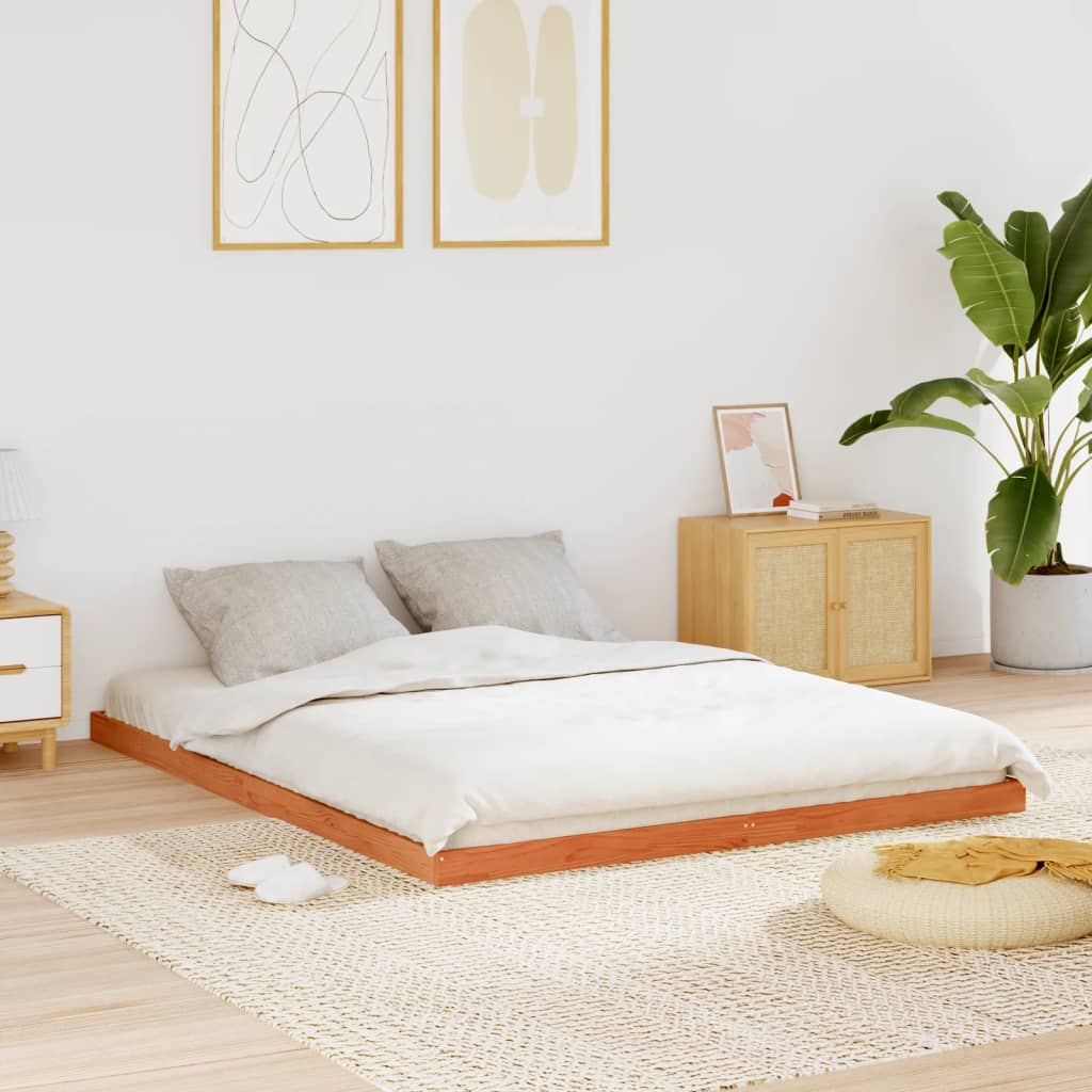Sengeramme Brun 160X200 Cm Heltre Furu