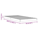 Sengeramme Brun 90X200 Cm Heltre Furu