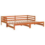 Uttrekkbar Dagseng Voksbrun 80X200 Cm Heltre Furu