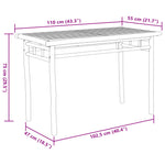 Utendørs Spisebord 110X55X75 Cm Bambus