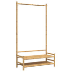 Klesstativ Med Hyller 103X40X183 Cm Bambus