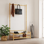Klesstativ Med Hyller 103X40X183 Cm Bambus