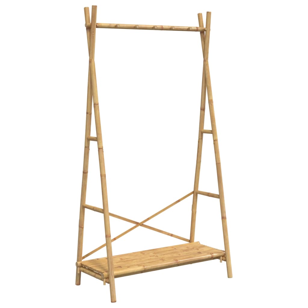 Klesstativ Med Hylle 102X50X190 Cm Bambus