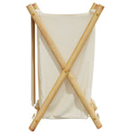 Skittentøyskurv Kremhvit 41,5X36X63,5 Cm Bambus