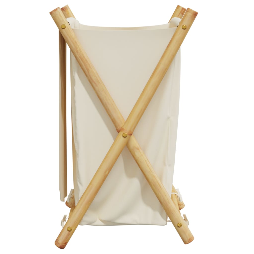 Skittentøyskurv Kremhvit 41,5X36X63,5 Cm Bambus