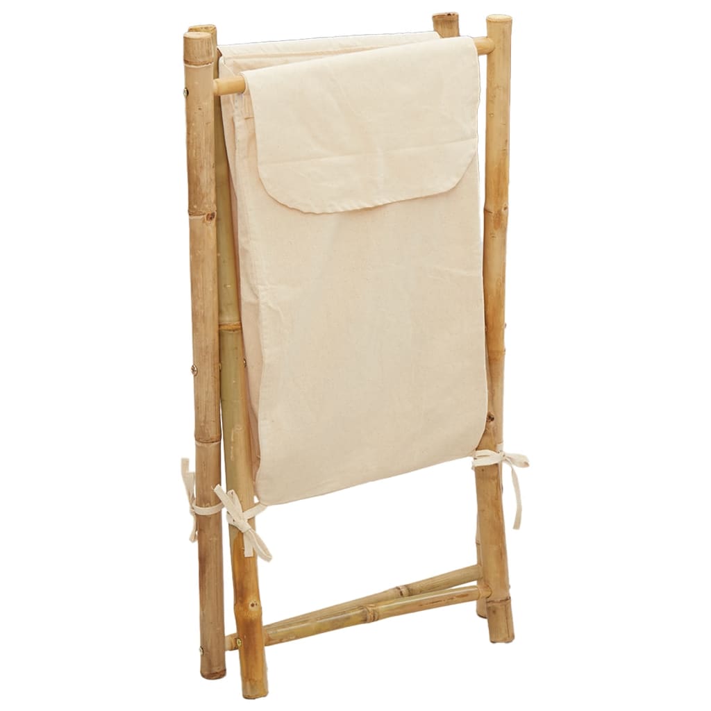 Skittentøyskurv Kremhvit 41,5X36X63,5 Cm Bambus