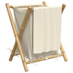 Skittentøyskurv Kremhvit 45X55X63,5 Cm Bambus