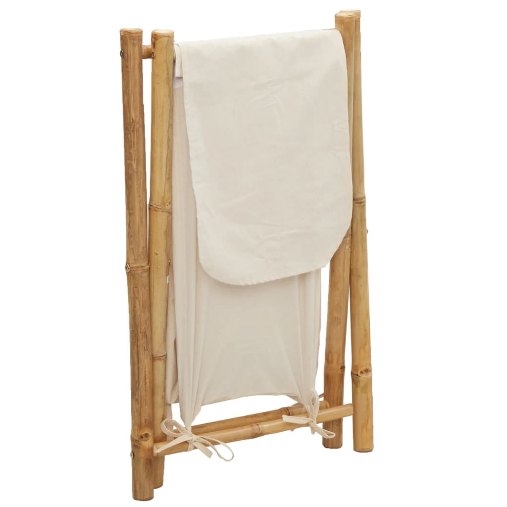 Skittentøyskurv Kremhvit 45X55X63,5 Cm Bambus