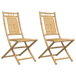 Sammenleggbare Hagestoler 2 Stk 46X66X99 Cm Bambus