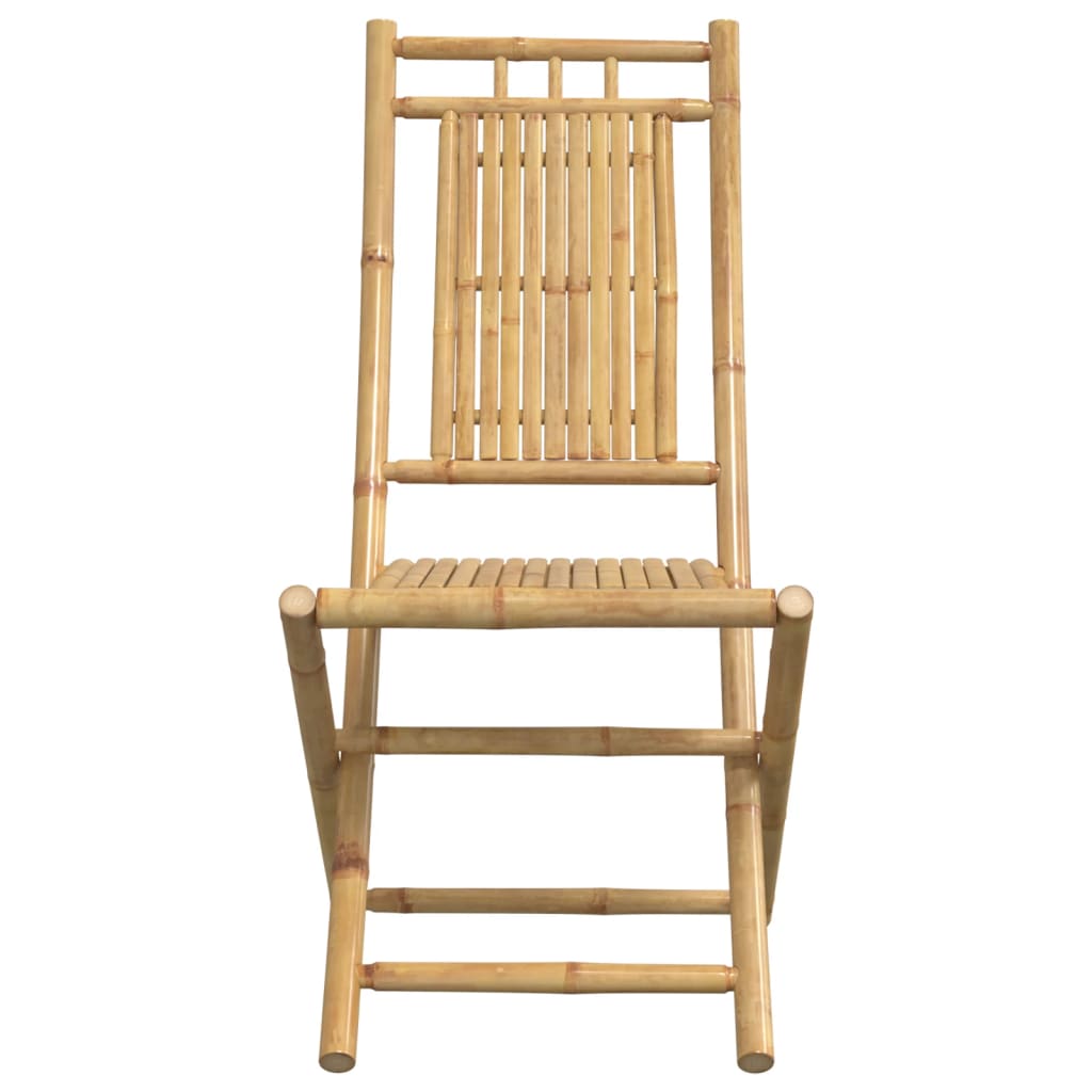 Sammenleggbare Hagestoler 2 Stk 46X66X99 Cm Bambus