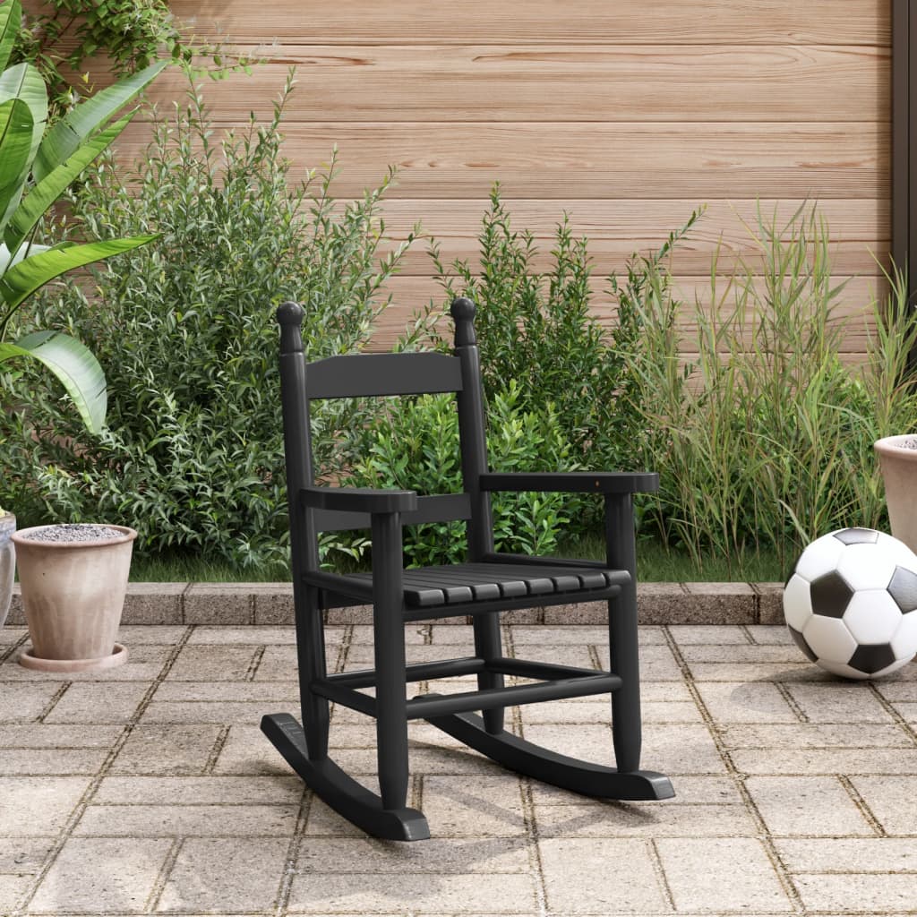 Gyngestol For Barn Svart Heltre Poppeltre
