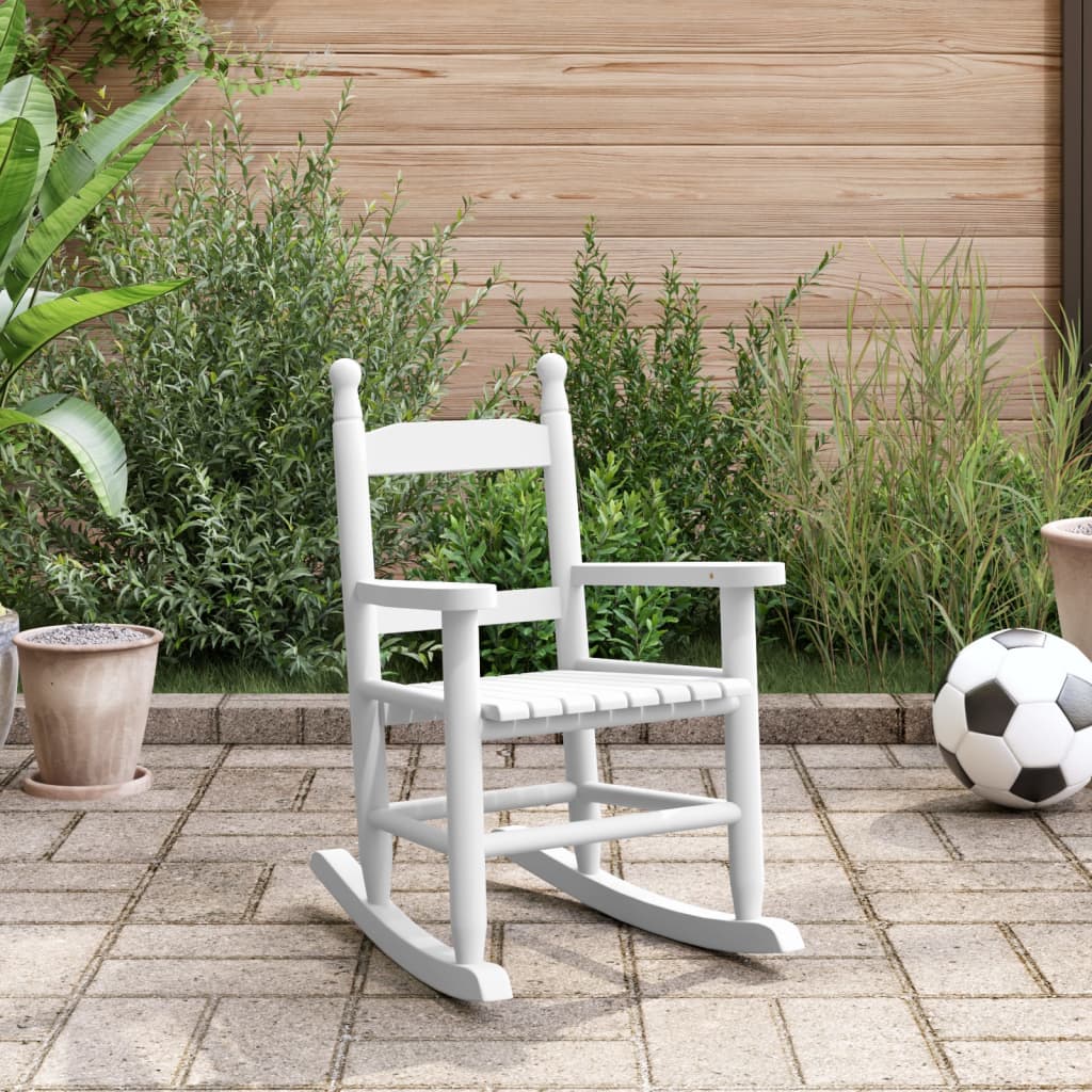 Gyngestol For Barn Hvit Heltre Poppeltre
