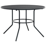 Terrassebord Rundt Antrasitt Ø110X72,5 Cm Pulverlakkert Stål