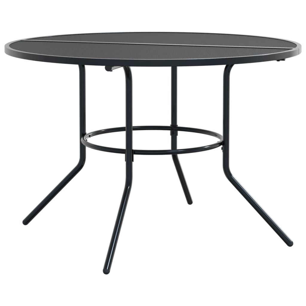 Terrassebord Rundt Antrasitt Ø110X72,5 Cm Pulverlakkert Stål