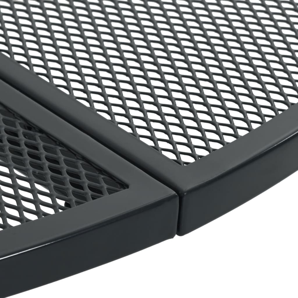 Terrassebord Rundt Antrasitt Ø110X72,5 Cm Pulverlakkert Stål