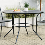 Terrassebord Rundt Antrasitt Ø110X72,5 Cm Pulverlakkert Stål