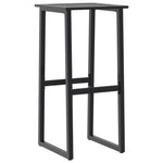 Barkrakker 4 Stk Svart 38X38X80 Cm Pulverlakkert Stål
