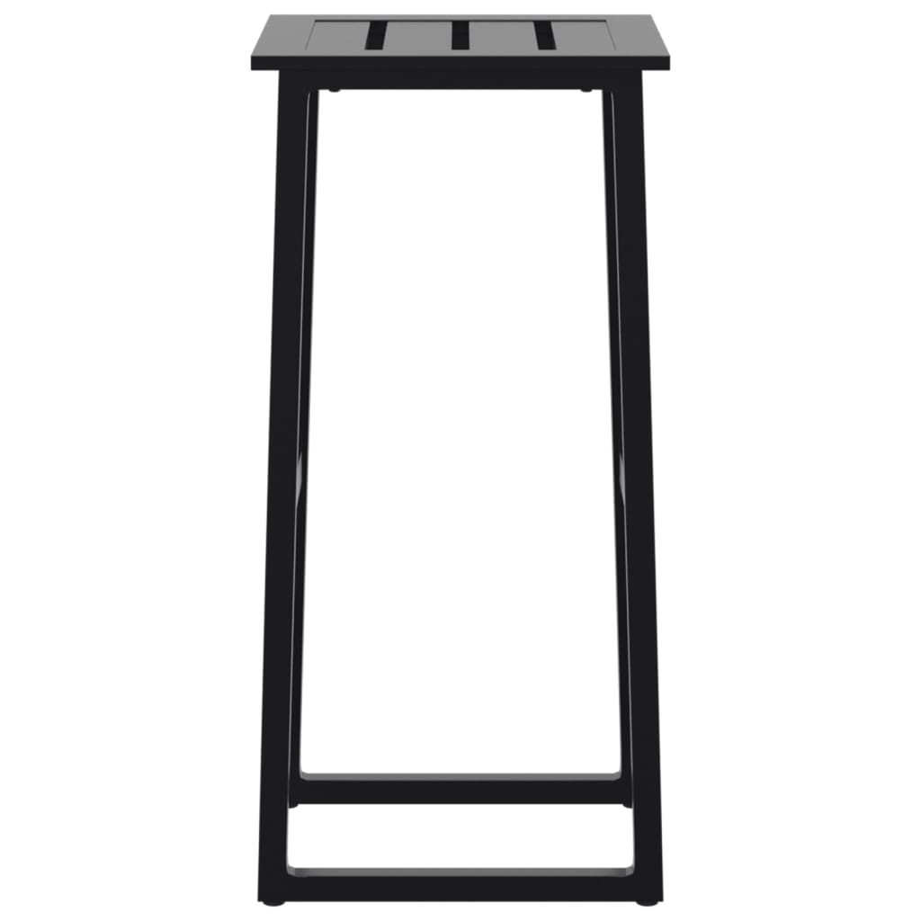 Barkrakker 4 Stk Svart 38X38X80 Cm Pulverlakkert Stål