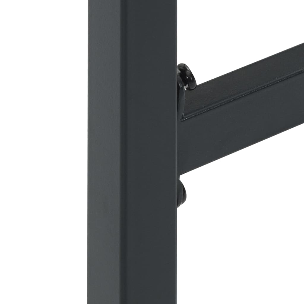Barkrakker 4 Stk Svart 38X38X80 Cm Pulverlakkert Stål