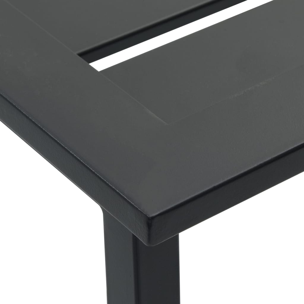 Barkrakker 4 Stk Svart 38X38X80 Cm Pulverlakkert Stål
