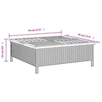 Hagebord Svart 70X70X25 Cm Polyrotting Og Akasie