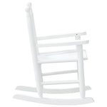 Gyngestoler For Barn 2 Stk Hvit Heltre Poppeltre