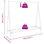 Klesstativ Med Hyller 106X34X102 Cm Bambus