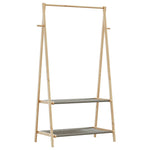 Klesstativ Med Hyller 96X45,5X150,5 Cm Bambus