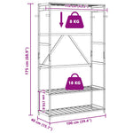 Klesstativ Med Hyller 110X40X175 Cm Bambus