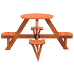 Piknikbord For 4 Barn Med Parasollhull Rund Heltre Gran