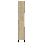 Baderomsskap Sonoma Eik 30X30X190 Cm Konstruert Tre