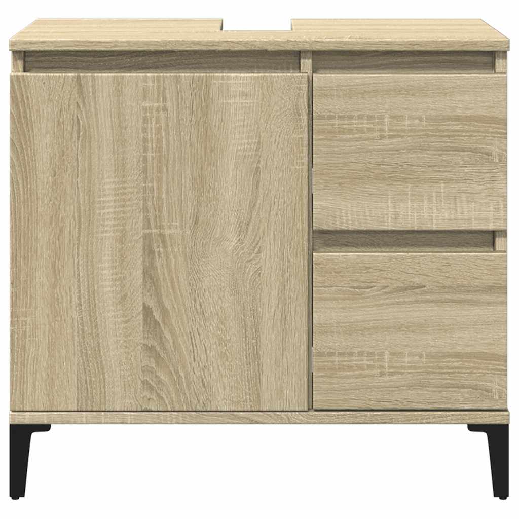 Baderomsskap Sonoma Eik 65X33X60 Cm Konstruert Tre