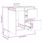 Baderomsskap Sonoma Eik 65X33X60 Cm Konstruert Tre