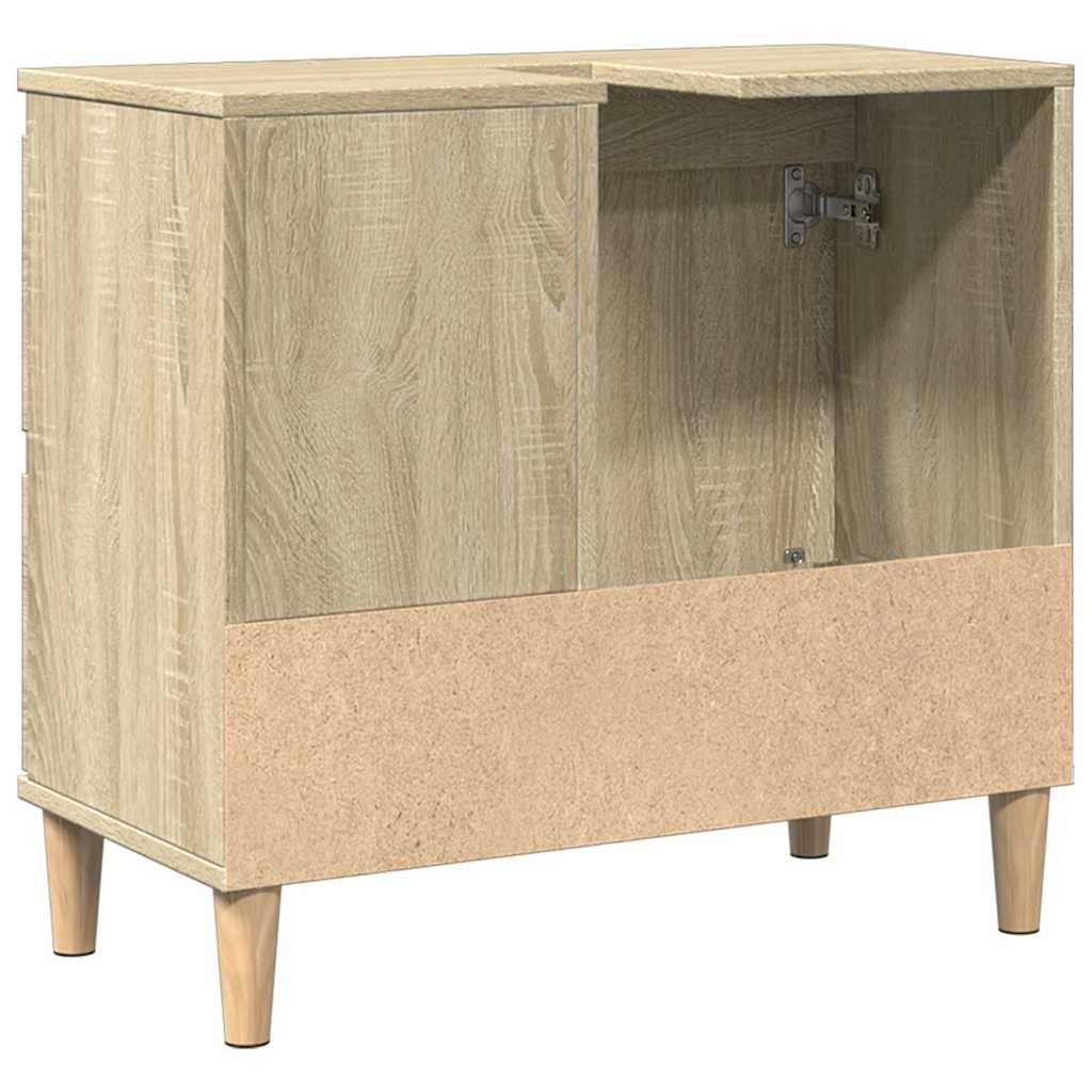 Baderomsskap Sonoma Eik 65X33X60 Cm Konstruert Tre