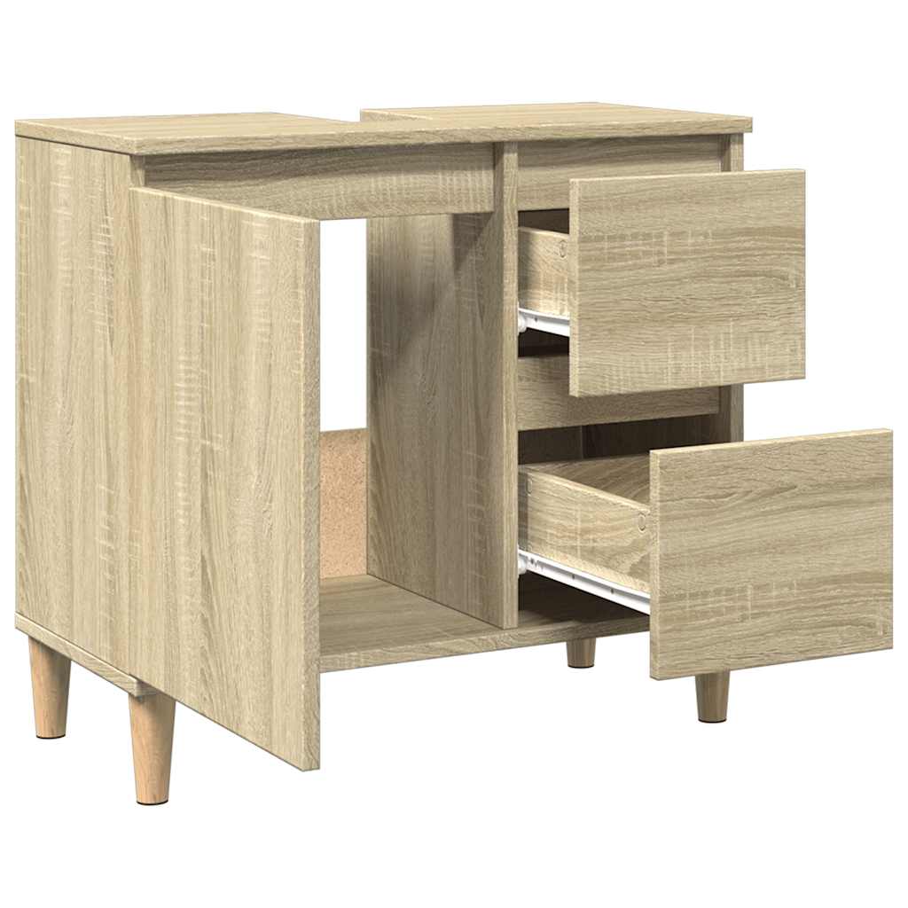 Baderomsskap Sonoma Eik 65X33X60 Cm Konstruert Tre
