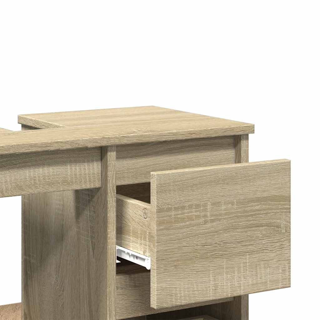 Baderomsskap Sonoma Eik 65X33X60 Cm Konstruert Tre
