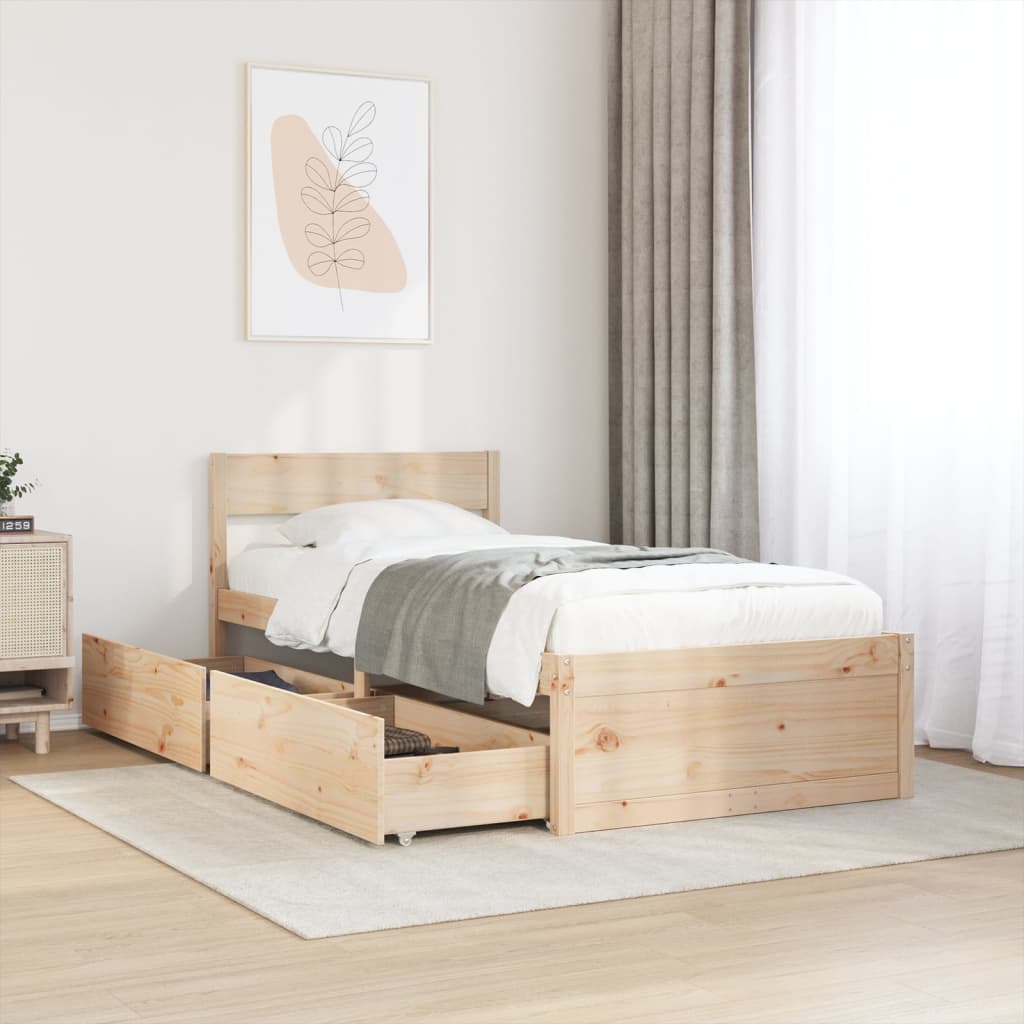 Sengeramme Uten Madrass 90X190 Cm Heltre Furu