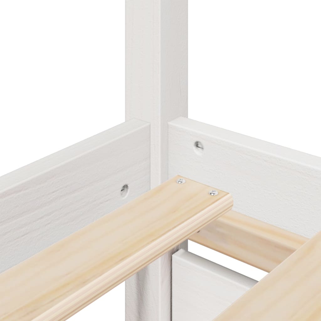 Sengeramme Uten Madrass Hvit 90X190 Cm Heltre Furu