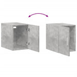 Veggskap Betonggrå 30X42,5X40 Cm Konstruert Tre