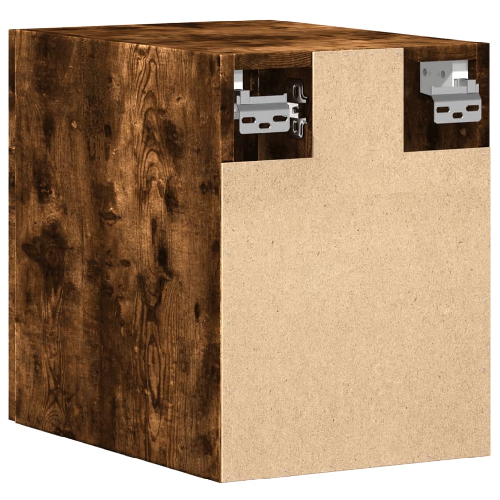 Veggskap Røkt Eik 30X42,5X40 Cm Konstruert Tre