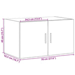 Veggskap Hvit 70X42,5X40 Cm Konstruert Tre